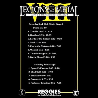 Legions of Metal 2026 - Day 2 Schedule